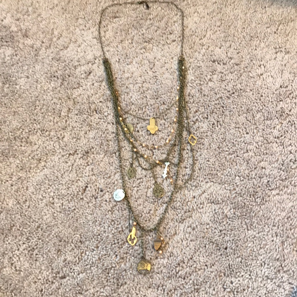 Free people layered necklace